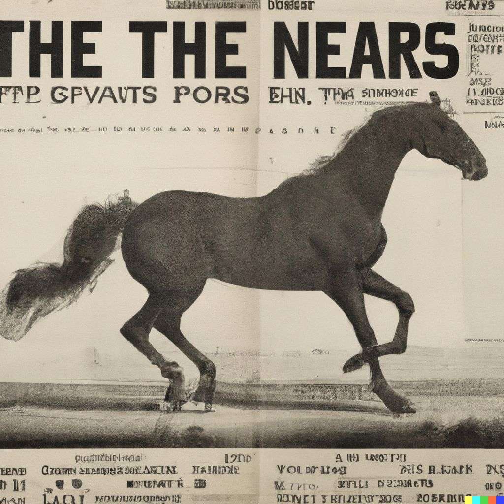 a horse, front page of The New York Times, 1930